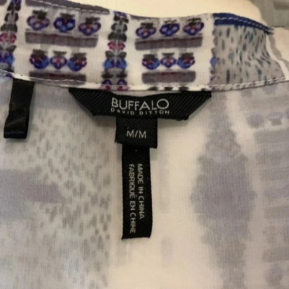 Buffalo Blue and White Women's Top - Picture 3 of 7